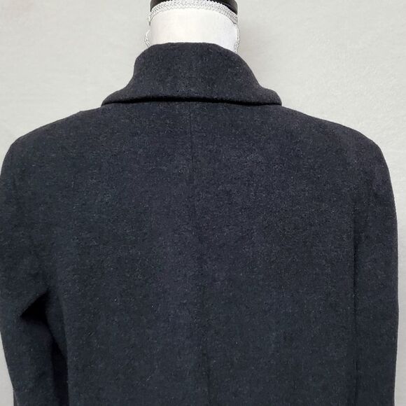 KRISTEN Blake Charcoal Wool Blend Shawl Collar Satin Lined Oversized Overcoat - Picture 10 of 16
